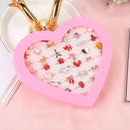 Kids Girls 10/20/36 pcs Cute Adjustable Rings | Makeup Toys childrensterritory