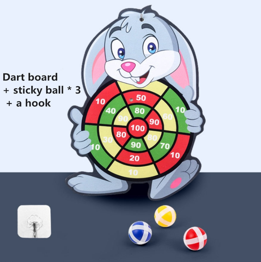 Cartoon Animal Dart Board Game with Sticky Balls for Kids childrensterritory