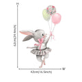 Bunny in Love Pink Wall Decals for Baby Girls Room childrensterritory