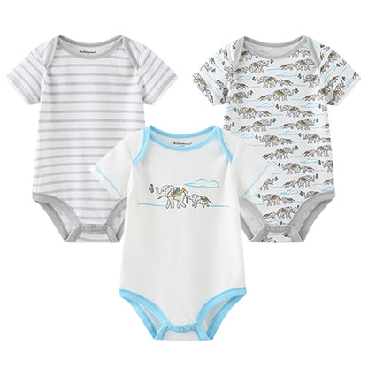 3 Pieces Baby Unisex Cotton Rompers/Jumpsuits childrensterritory
