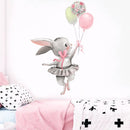 Bunny in Love Pink Wall Decals for Baby Girls Room childrensterritory