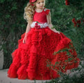 Lace Applique Pageant Flower Girls Dresses For Kids childrensterritory