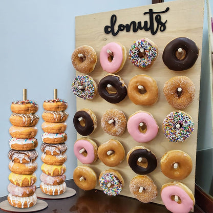 Wooden Donut Wall/Stand for Party Decoration childrensterritory