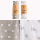 2 Pieces Pack Muslin Cotton Baby Swaddles/Blankets childrensterritory