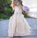 Lace Applique Pageant Flower Girls Dresses For Kids childrensterritory