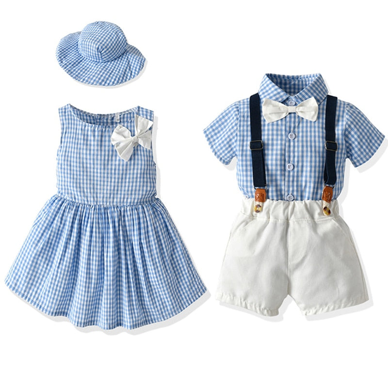 Kids Boy Girl Matching Outfits Gentleman Suit + Girls Tutu Dress childrensterritory