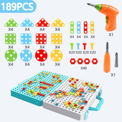 Kids 3D Puzzle Toys | Drill Screw Nut Pretend Play Tool Set childrensterritory
