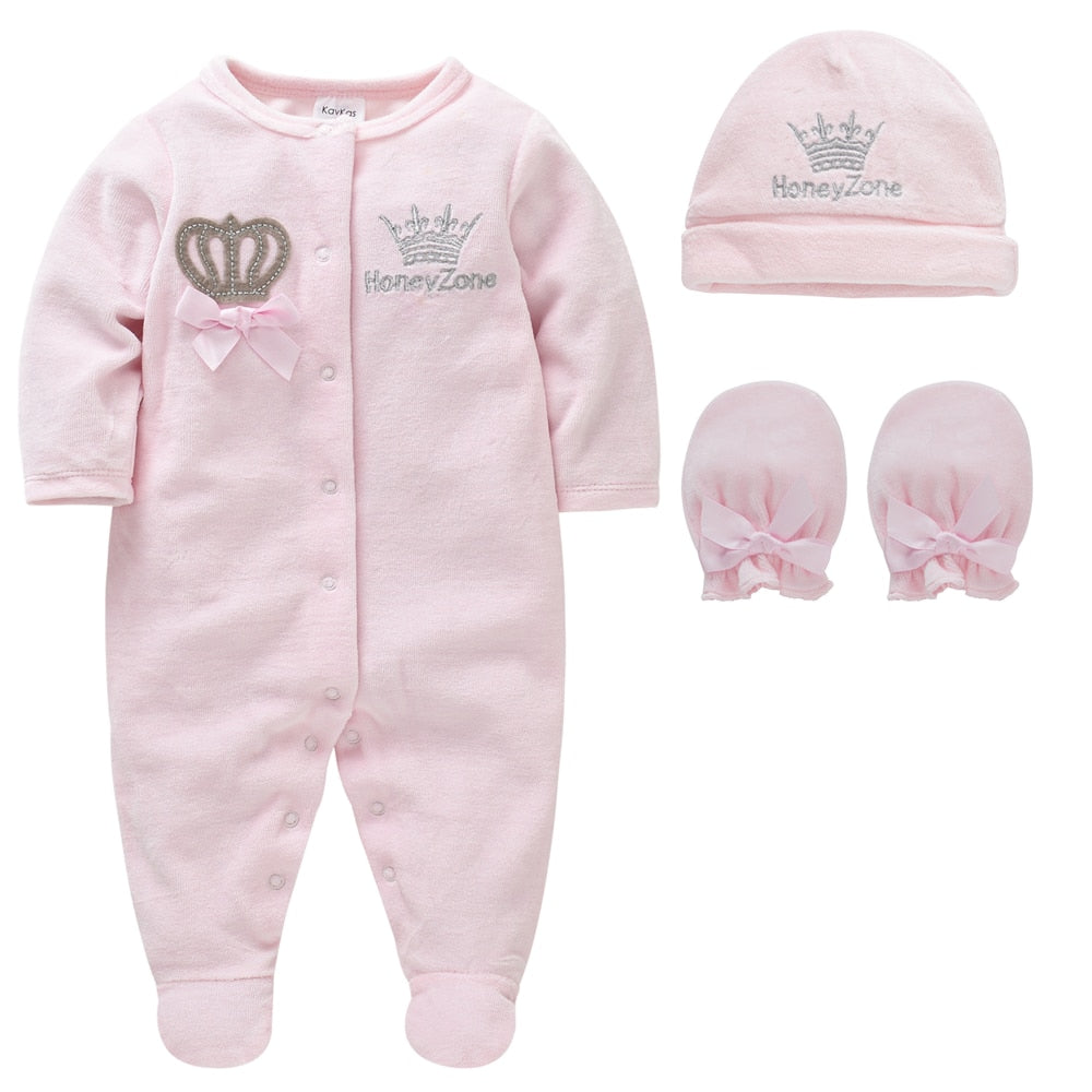 Baby Girl/Boy Soft Clothes Set with Hat Gloves childrensterritory