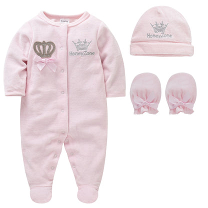 Baby Girl/Boy Soft Clothes Set with Hat Gloves childrensterritory