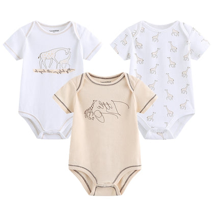 3 Pieces Baby Unisex Cotton Rompers/Jumpsuits childrensterritory