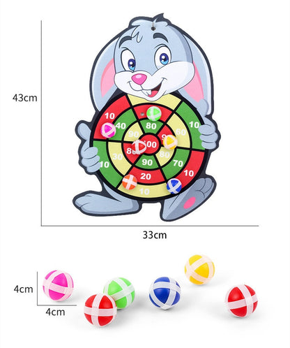 Cartoon Animal Dart Board Game with Sticky Balls for Kids childrensterritory
