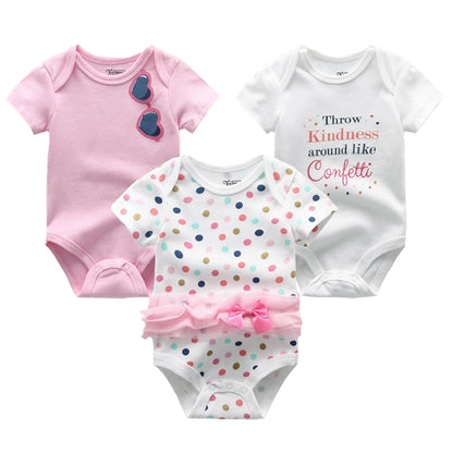 3 Pieces Baby Unisex Cotton Rompers/Jumpsuits childrensterritory