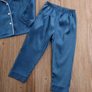 Kids Boy Girl Long Sleeve Silk Sleepwear/Pajamas childrensterritory