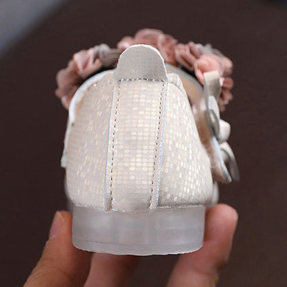 Kids Girls Flats Lace Flower Princess Party Shoes childrensterritory