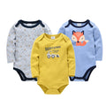Baby Boys/Girls Cartoon Printed Soft Bodysuits childrensterritory
