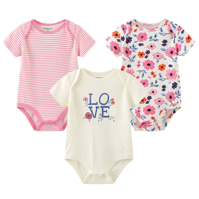 3 Pieces Baby Unisex Cotton Rompers/Jumpsuits childrensterritory
