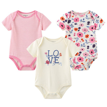 3 Pieces Baby Unisex Cotton Rompers/Jumpsuits childrensterritory