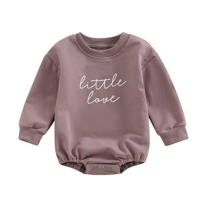 Infant Girl Boy Long Sleeve Letter Printed Bodysuit childrensterritory