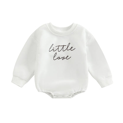 Infant Girl Boy Long Sleeve Letter Printed Bodysuit childrensterritory