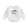 Infant Girl Boy Long Sleeve Letter Printed Bodysuit childrensterritory