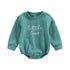 Infant Girl Boy Long Sleeve Letter Printed Bodysuit childrensterritory