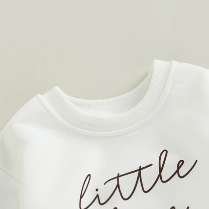 Infant Girl Boy Long Sleeve Letter Printed Bodysuit childrensterritory
