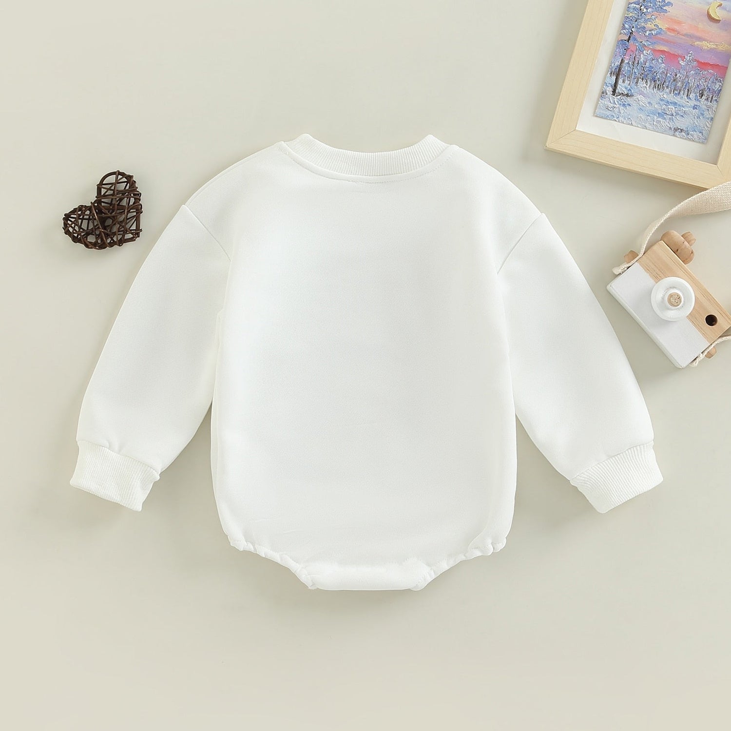 Infant Girl Boy Long Sleeve Letter Printed Bodysuit childrensterritory