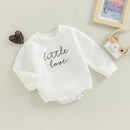 Infant Girl Boy Long Sleeve Letter Printed Bodysuit childrensterritory