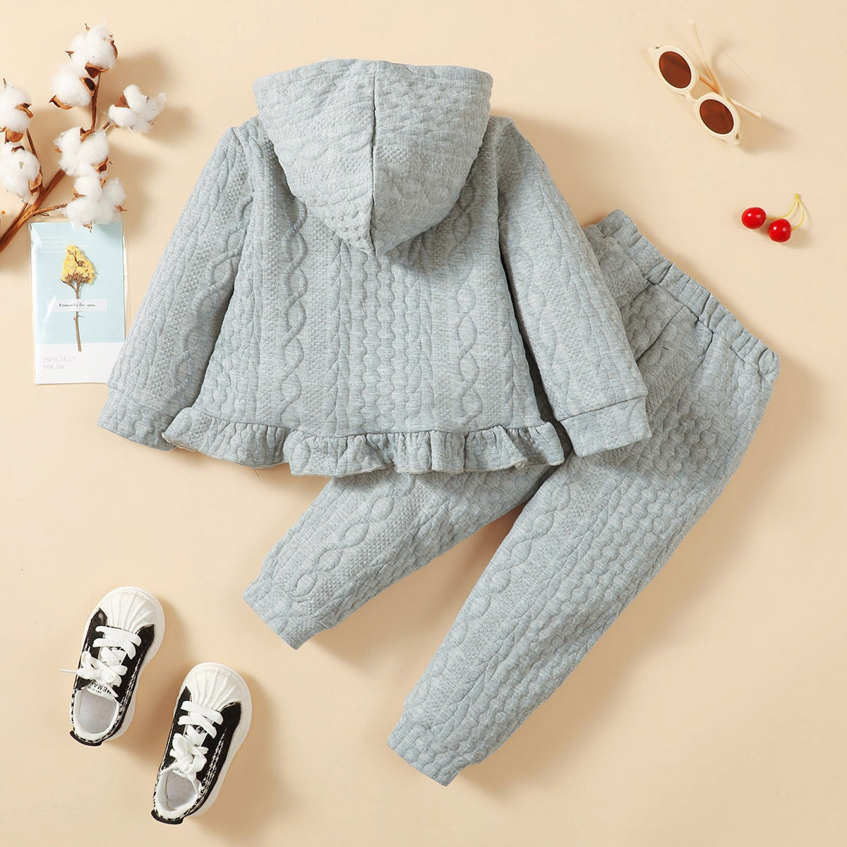 Infant Girl Hooded Top &amp; Trousers Set childrensterritory