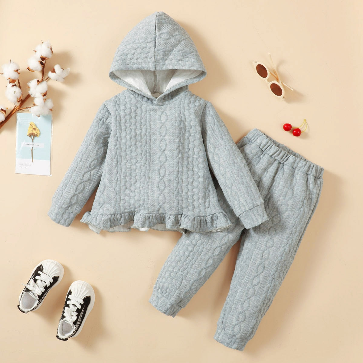 Infant Girl Hooded Top &amp; Trousers Set childrensterritory