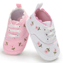 Infant Girl Soft Sole Floral Print Crib Shoes childrensterritory