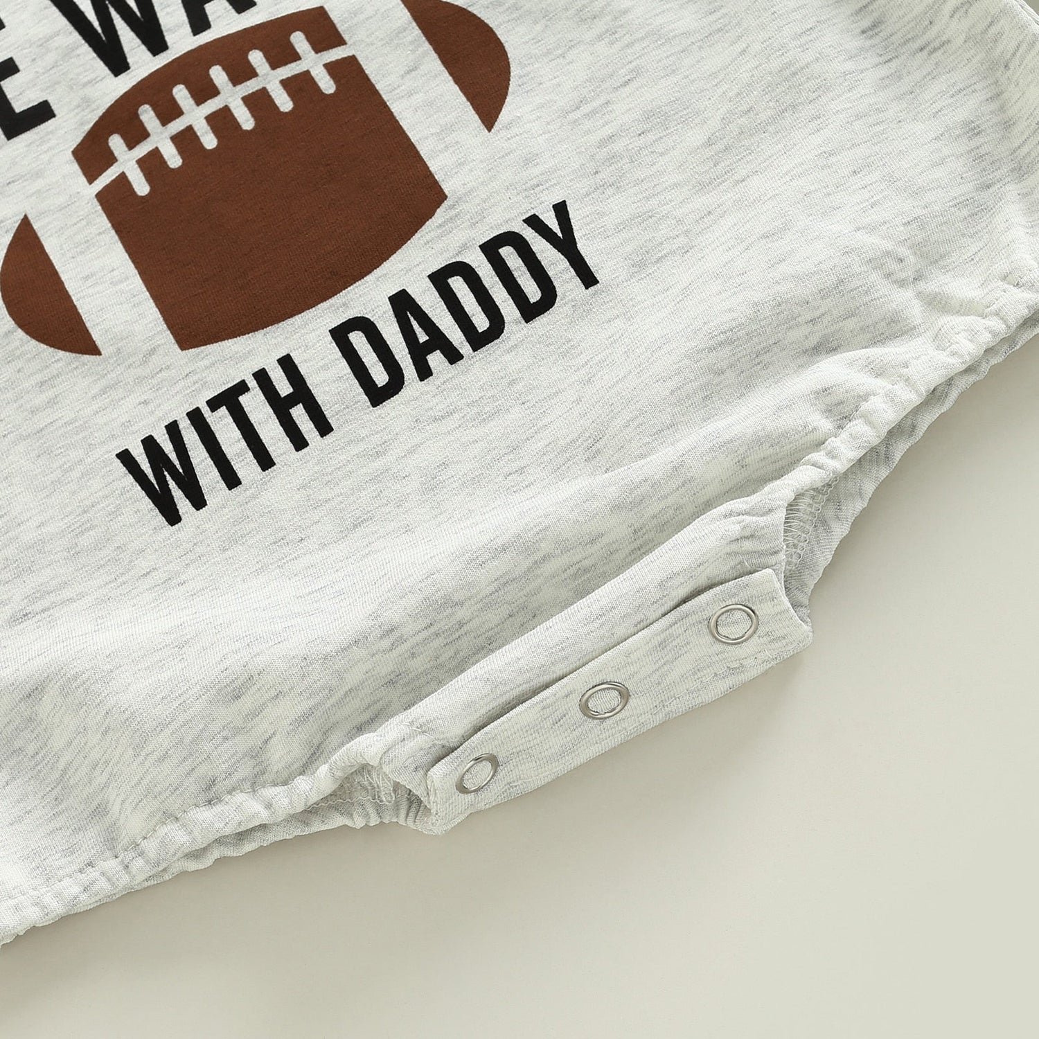 Infant Girls Boys Rugby Letters Print Rompers childrensterritory