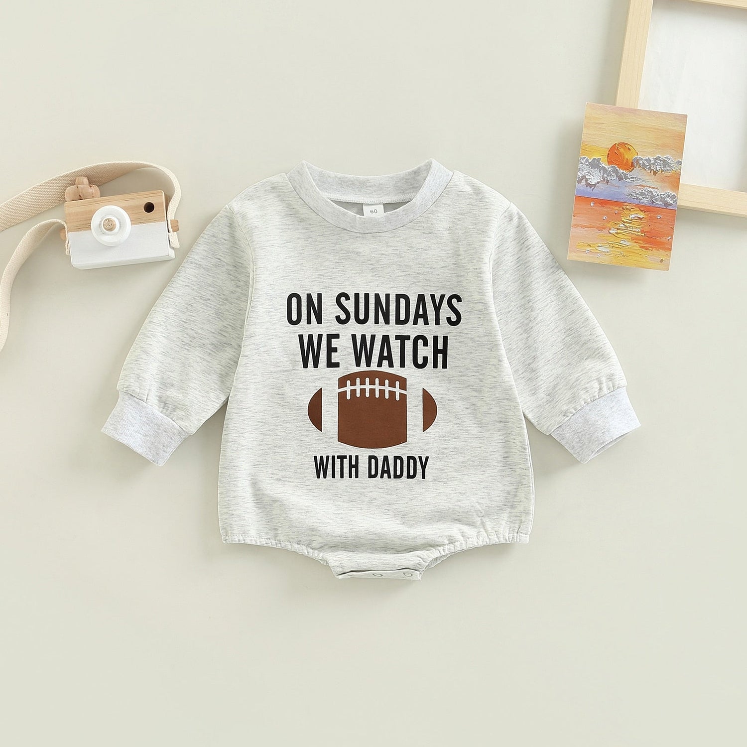 Infant Girls Boys Rugby Letters Print Rompers childrensterritory