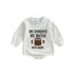 Infant Girls Boys Rugby Letters Print Rompers childrensterritory