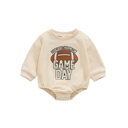 Infant Girls Boys Rugby Letters Print Rompers childrensterritory