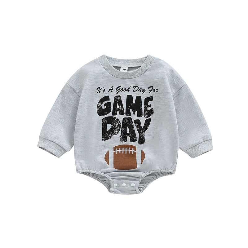 Infant Girls Boys Rugby Letters Print Rompers childrensterritory