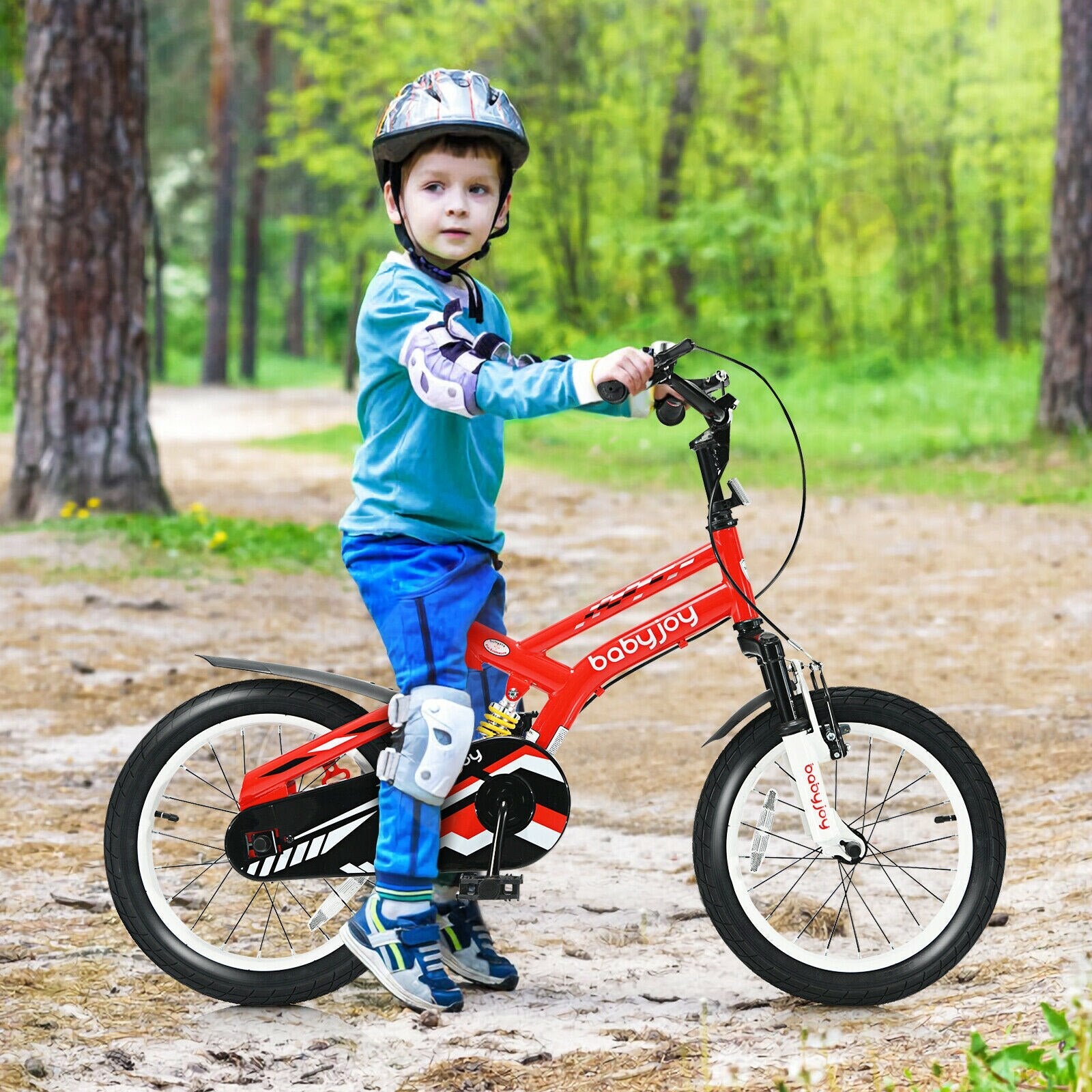 Kids 16" Adjustable Freestyle Bicycle w/ Training Wheels childrensterritory