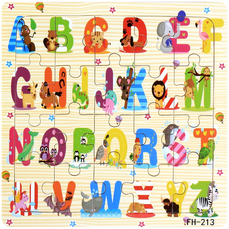 Kids 20 Pieces Wooden Jigsaw Puzzles/Educational Toys childrensterritory