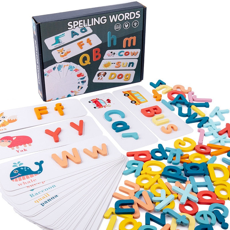 Kids 27pcs Wooden Word Puzzle Games/Education Toys childrensterritory