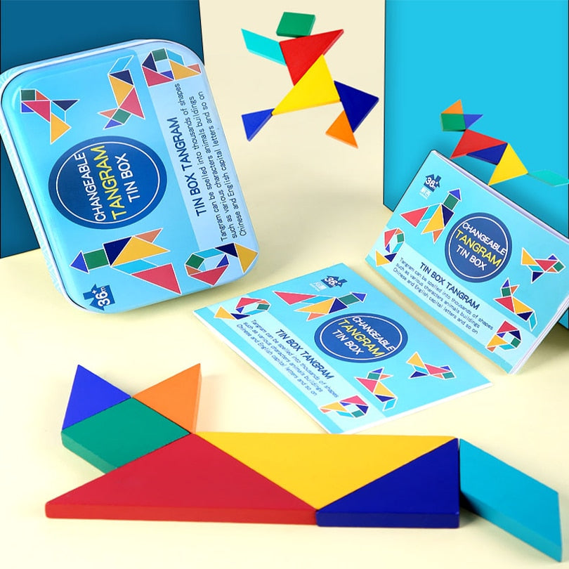 Kids 3D Wooden Tangram Puzzle/Educational Toys childrensterritory