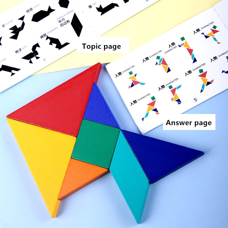 Kids 3D Wooden Tangram Puzzle/Educational Toys childrensterritory