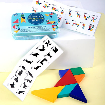 Kids 3D Wooden Tangram Puzzle/Educational Toys childrensterritory
