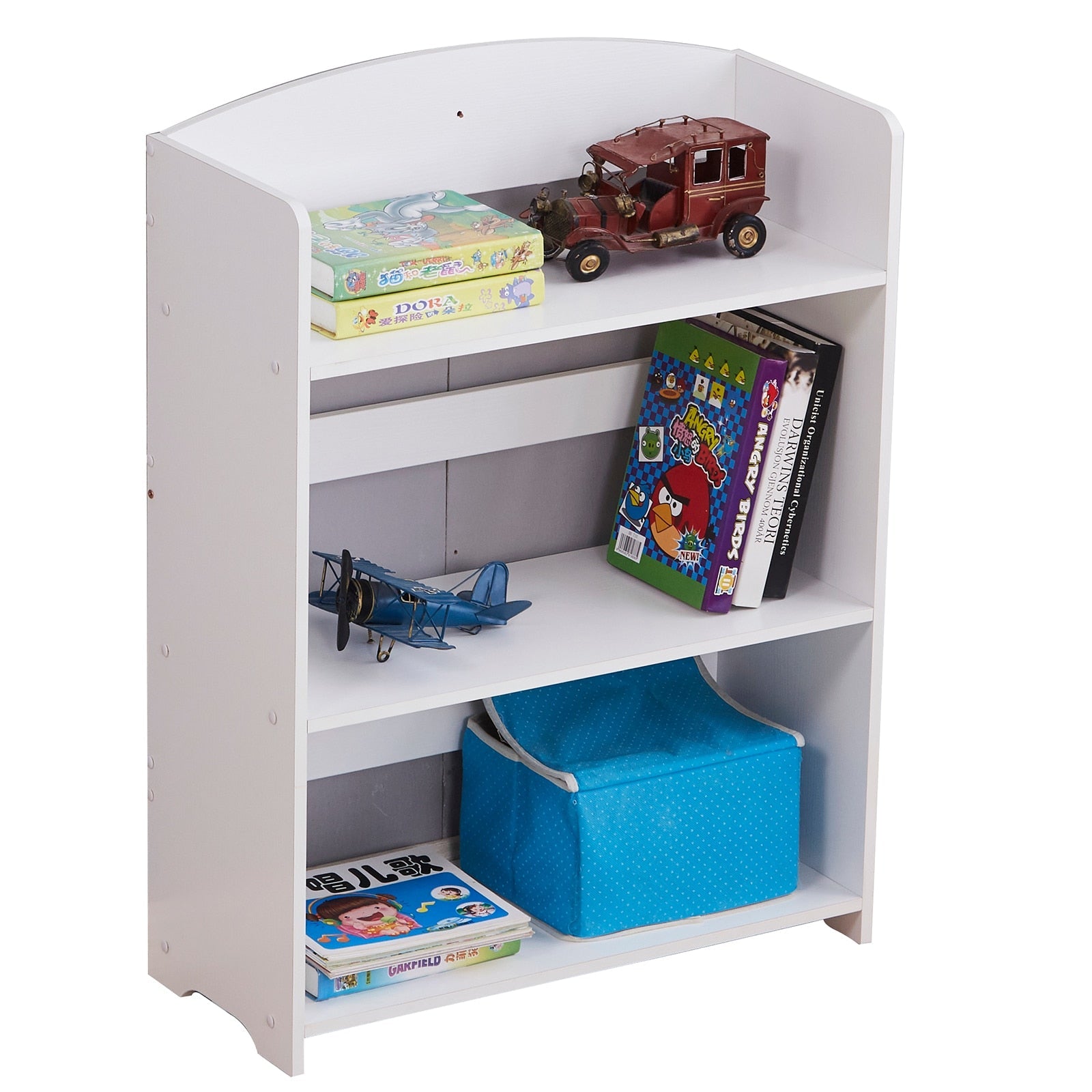 Kids 4 Tier Wooden Standing Book Shelf/Storage Unit childrensterritory