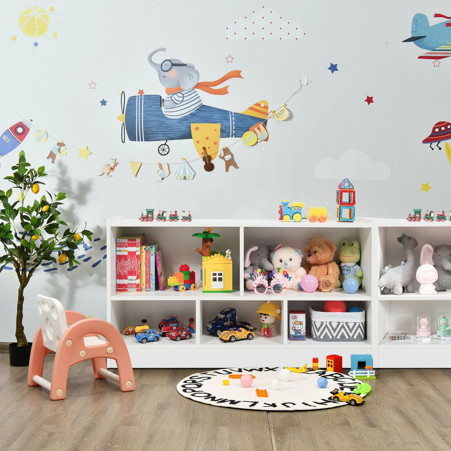 Kids 5-Cube Wood Toy Storage Cabinet childrensterritory