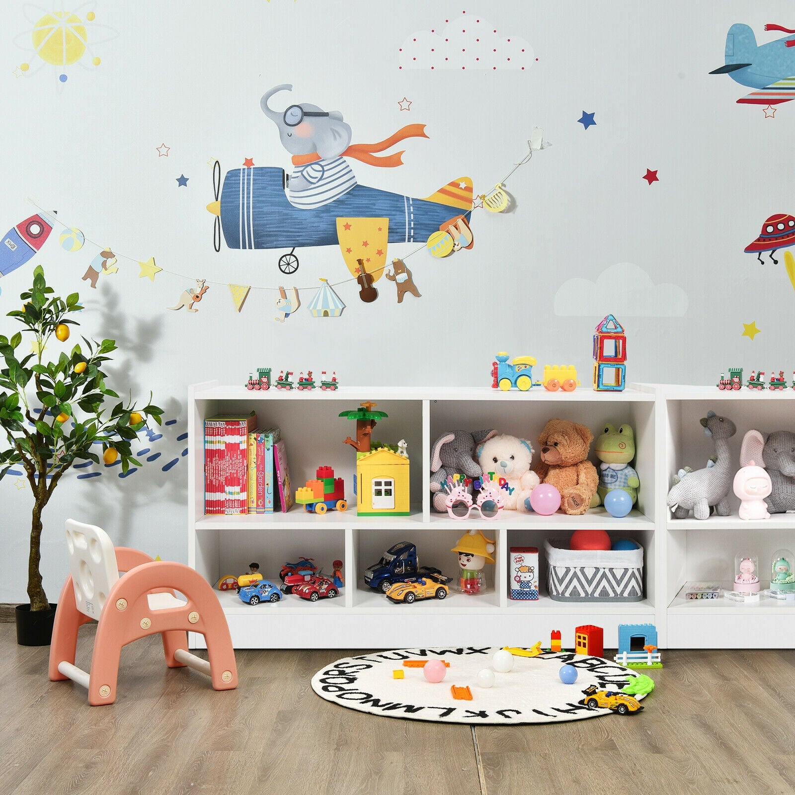 Kids 5-Cube Wood Toy Storage Cabinet childrensterritory