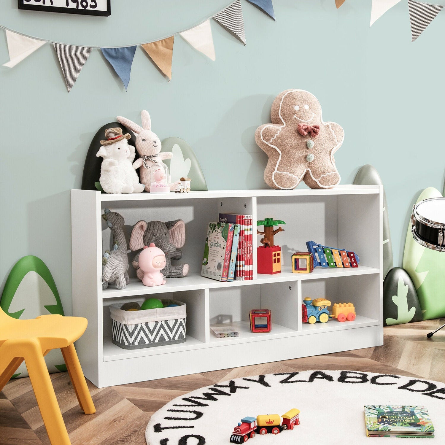 Kids 5-Cube Wood Toy Storage Cabinet childrensterritory