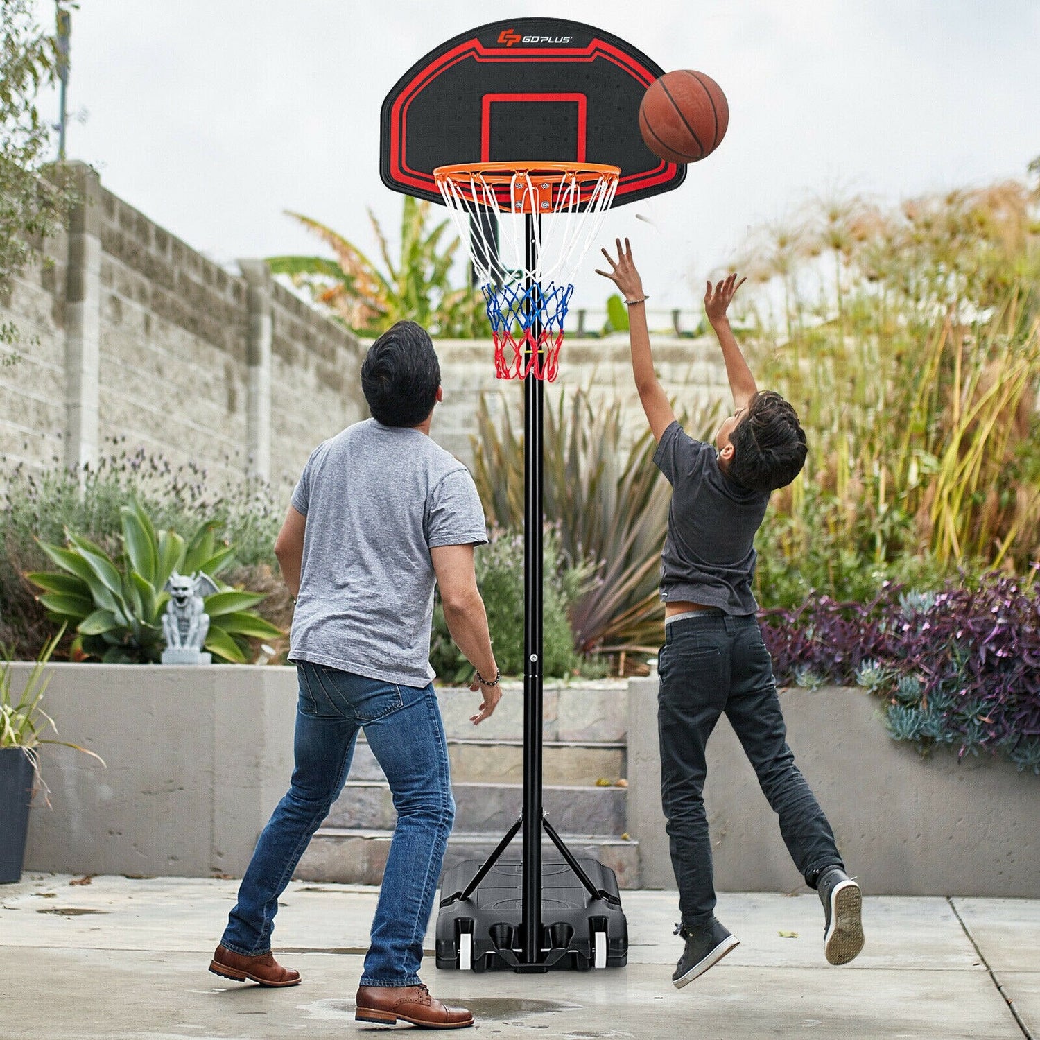 Kids Adjustable Basketball Hoop Stand W/Durable Net childrensterritory