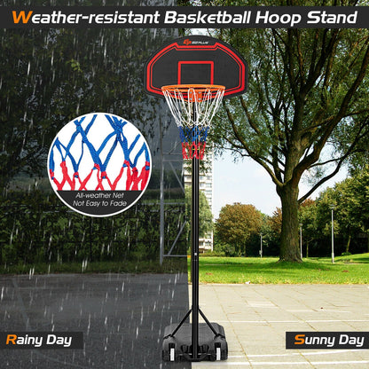 Kids Adjustable Basketball Hoop Stand W/Durable Net childrensterritory