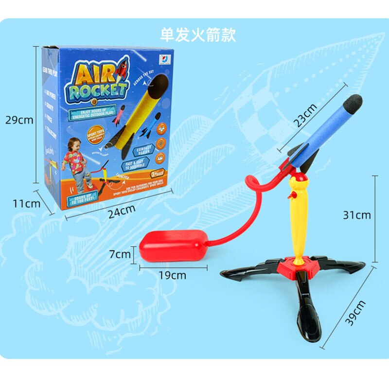 Kids Air Pressed Stomp Foam Rocket Launcher Toy childrensterritory