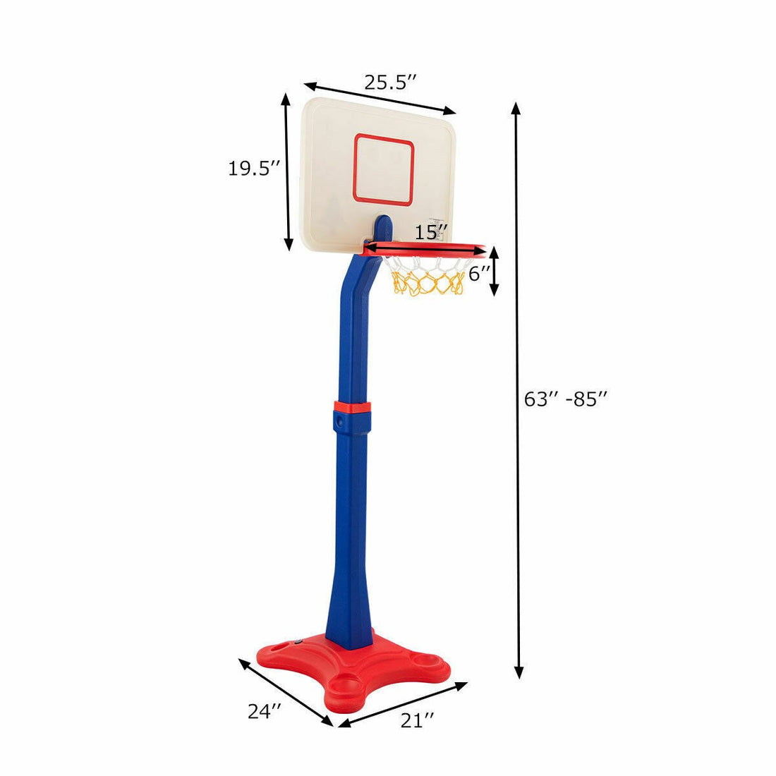 Kids Basketball Hoop Stand W/ Adjustable Height childrensterritory